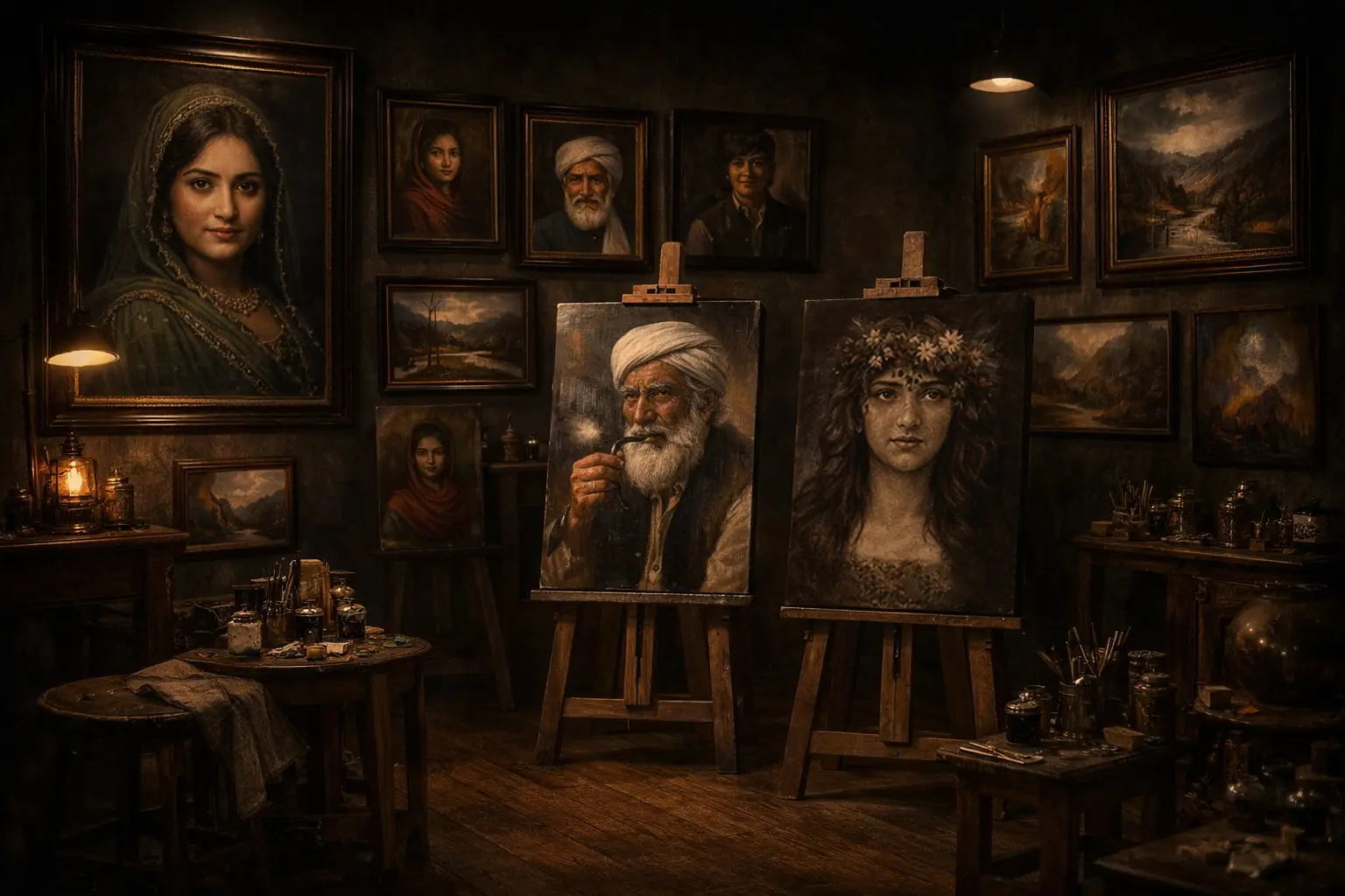 Pasha Studio - Pakistan's #1 Custom Portrait Studio for hand-painted oil portraits and bespoke digital art