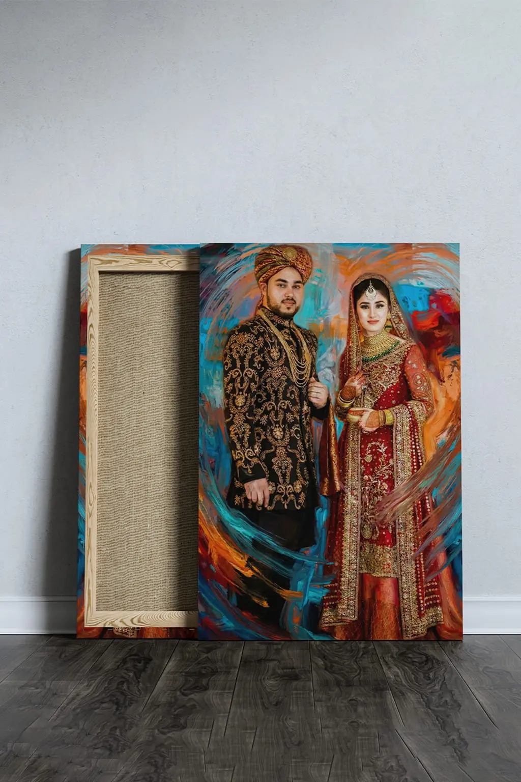 COUPLE PORTRAIT PAINTING (Matte Canvas Premium Quality)